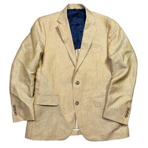 Southwick Clothes Tan Woven Wool Suit Jacket Blazer Men's Size 40 Regular
